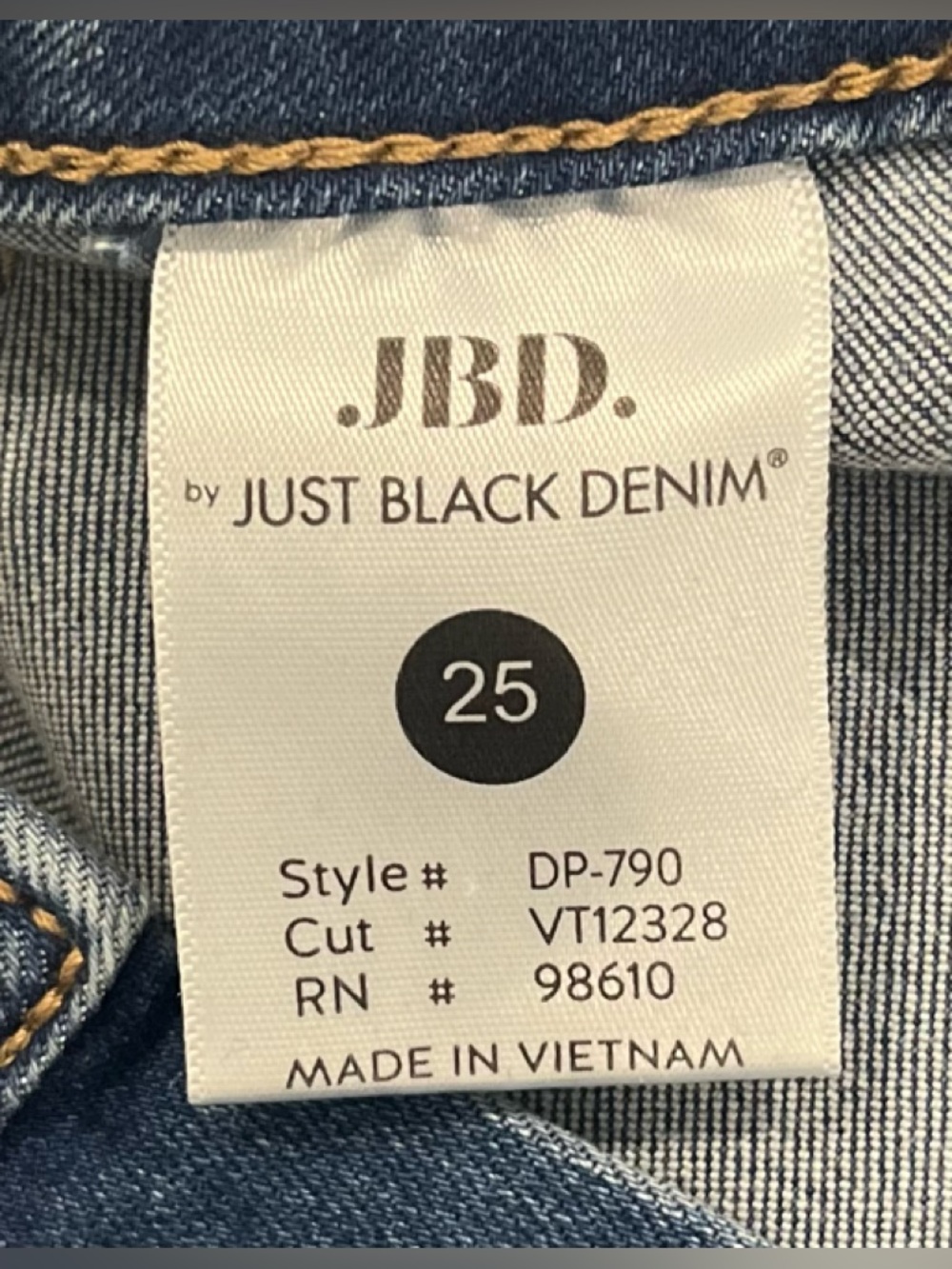 JBD  "JUST BLACK DENIM" Patch Pocket Wide Leg Jeans, Size 25 - Picture 4 of 9